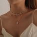 Choker Internet Celebrity Instagram Minimalist Double-layer Pearl Necklace Women's Trendy Collarbone Chain Short_voghion.com