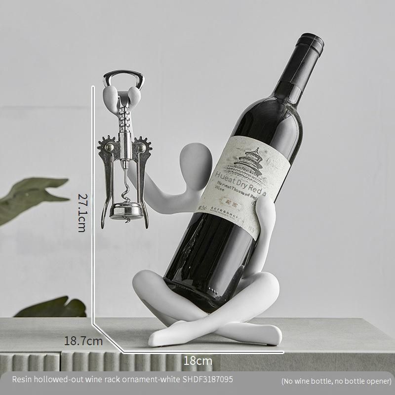 Decoración del hogar, moderno, sencillo, de resina, con figuras huecas, para vino, sala de estar, restaurante, muebles para el hogar, mueble de vino, comedor, aparador, decoración._voghion.com