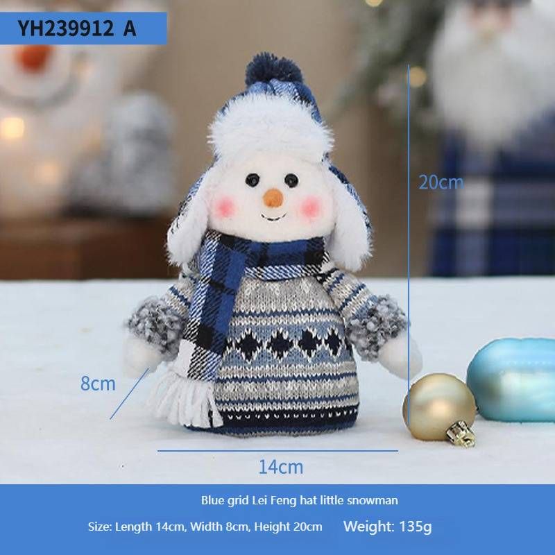 Wobbling Snowman Plush Decor – Festive Bobblehead Figures For Desktops, Hotel Lobbies & Holiday Displays (6 Playful Nordic Designs)_voghion.com