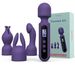 Kit vibratore a bacchetta, giocattoli sessuali per adulti di coppia con 3 accessori per clitoride, punto G, glande, dildo vibrante stimolatore del clitoride, 10 modalità e 4 velocità_voghion.com