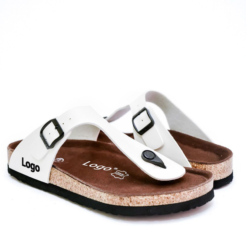 Paar Stil Kork Hausschuhe Echtes Leder Oberen männer Sandalen Kuh Wildleder Zwischensohle frauen Strand Schuhe F1-2_voghion.com