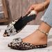 Women's Pointed Toe Flat Shoes - Soft Sole Leopard Print Slip-On Loafers For Spring/Autumn, Comfortable & Stylish (Sizes 35-43)_voghion.com