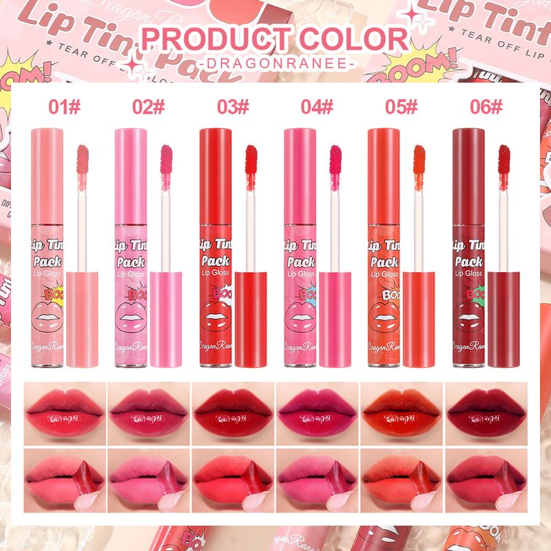 6 Color Piece Set 6-Color Peel-Off Hydrating Lip Mask & Lip Gloss Set_voghion.com