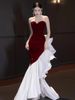 Women's Clothing tube top evening dress celebrity temperament evening host dress slim fishtail women's clothing wholesale_voghion.com