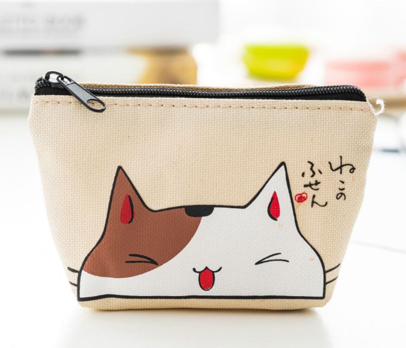 Korean style emoji cat cute coin purse popular stall supply creative hand coin key bag storage bag wholesale_voghion.com