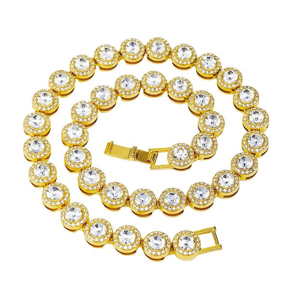 Articolo popolare Collana Hip-Hop Specifiche multiple Personalità Moda Lega Diamante Pieno Catena Cubana Rotonda_voghion.com