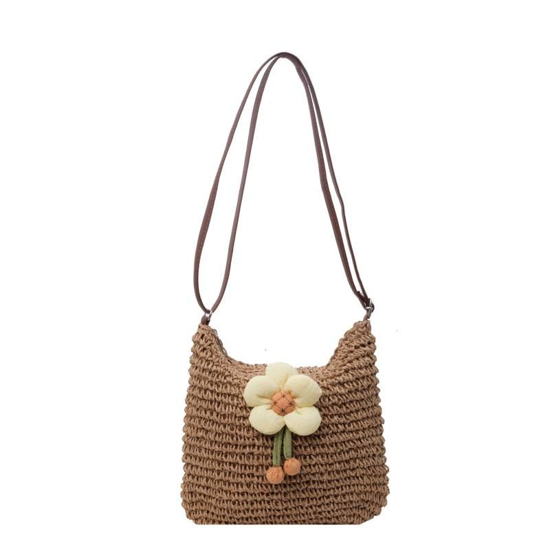 2024 New Women's Bag, European and American Fashion Trendy Exquisite Heart-Patterned Straw Beach Bag / Camping Bag_voghion.com