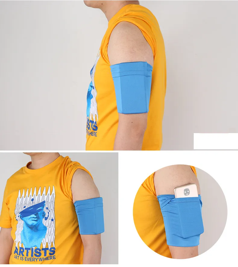 Sporta somas Sporta rokas soma Elastīga daudzfunkcionāla mini maza soma Vīriešu un sieviešu mobilā tālruņa soma Kvadrātveida deju maiņa Pretaizdzīšanas rokas soma_voghion.com