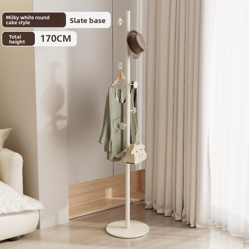 Luxury Rock Slab Coat Iron Art Home Bag Storage Cream Style Freestanding Clothes Rack_voghion.com