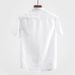 Herrenbekleidung Sommer Casual Square Collar Leinen Kurzarmhemd Dünn Atmungsaktiv Lose Große Größe Baumwolle Und Leinen Weißes Hemd_voghion.com