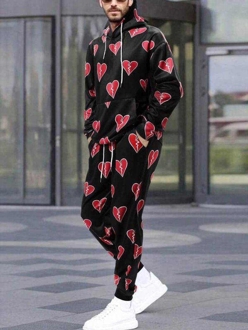 Completo da uomo GYMR con maglione e pantaloni a maniche lunghe - Elegante outfit casual per primavera e autunno_voghion.com