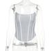 Women's fashion temperament sparkly fishbone waist vest_voghion.com