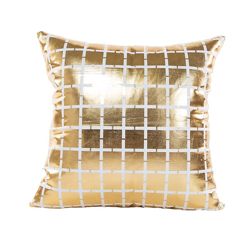 Luxuriöse Kissenbezüge mit Goldfolie – Ultraweiche 45 x 45 cm große dekorative Kissenbezüge für Sofa und Bett, moderner minimalistischer Stil (maschinenwaschbar)_voghion.com