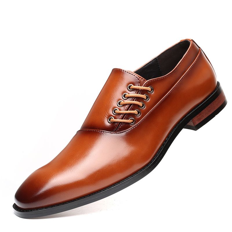 Men’s Shoes Large Size Business Formal Leather Shoes Fashion Casual Side Lace Men's Shoes Men's Shoes_voghion.com