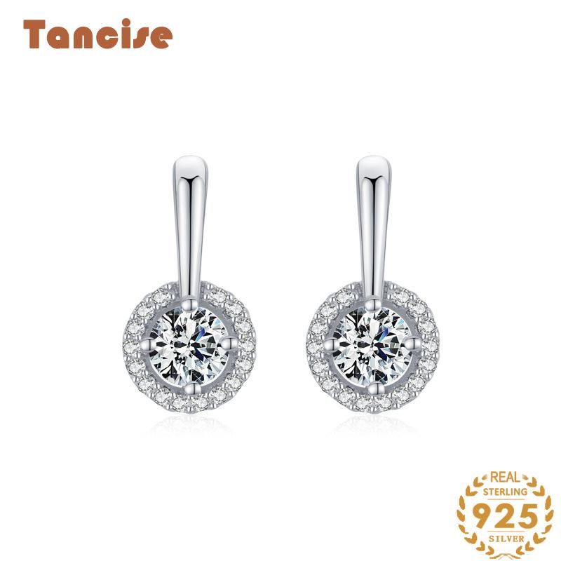 Tancise Orecchini pendenti con zirconi d'argento per le donne Regali per feste di matrimonio_voghion.com