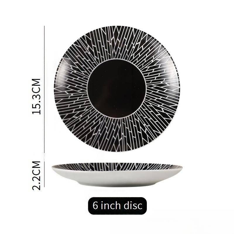 Nordic Style Dinner Plates Set - Minimalist Ceramic Pasta Plates, Dessert Plates For Restaurant & Home Use (Modern, Creative Serving Dishes)​​_voghion.com