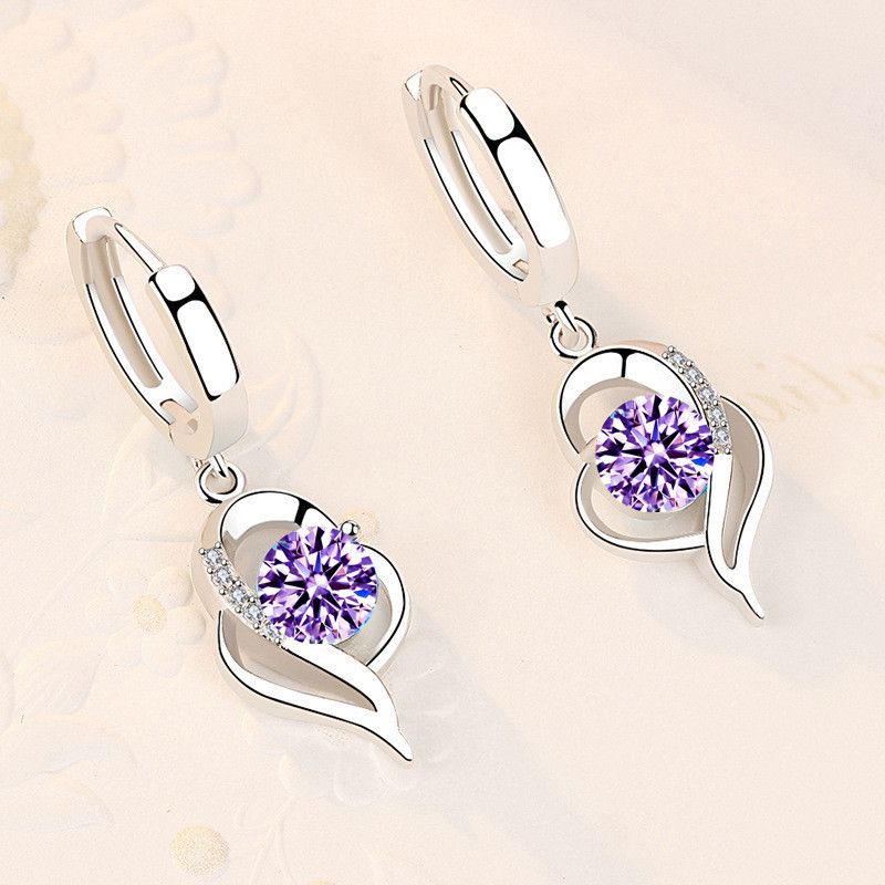 You're in my heart earrings for women temperament long fashion new style trendy earrings heart shaped earrings white copper jewelry_voghion.com