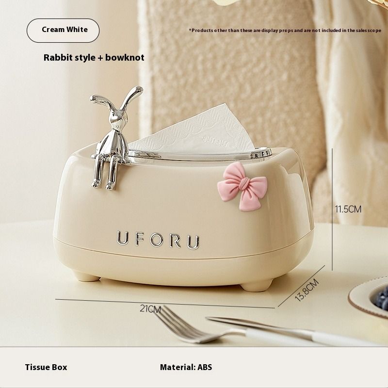 Tissue Box, Living Room, High-end Feeling, Household Kitchen, Toilet, Paper Box, Multi-functional Spring Lift Paper Box._voghion.com