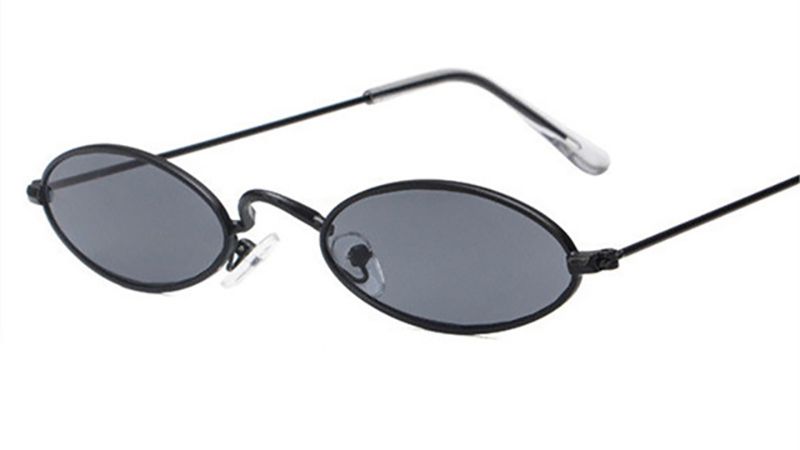 Divat Vintage ovális napszemüveg férfi napszemüveg nőknek Retro fém keret piros apró kerek vékony szemüveg női kis parti_voghion.com