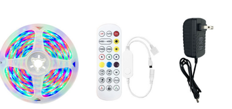 Tuya LED-ljusremsa set Smart Home-ljusremsa 2835rgb5050 Färgglad ljudupptagningslampa Wifi Bluetooth-ljusremsa_voghion.com