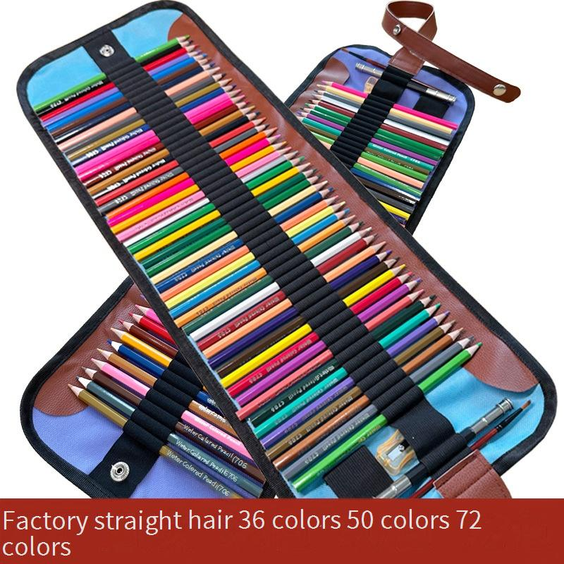 50-Color Wooden Pencil Case For Colored Pencils - Portable Art Supplies Organizer For Students & Artists, Durable Wooden Design, 2B Hardness_voghion.com