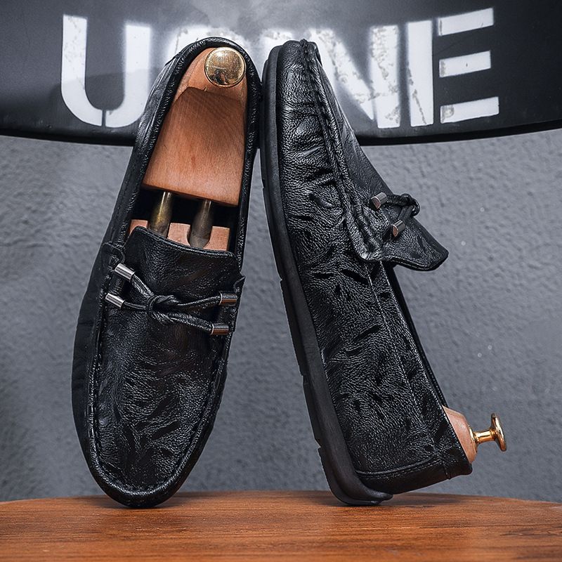 SHLIANG Brand Men Loafers Leather Men's Casual Shoes Moccasins Slip On Boat Shoes Fashion Tassel Driving Flats X0012_voghion.com