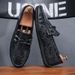 SHLIANG Brand Men Loafers Leather Men's Casual Shoes Moccasins Slip On Boat Shoes Fashion Tassel Driving Flats X0012_voghion.com