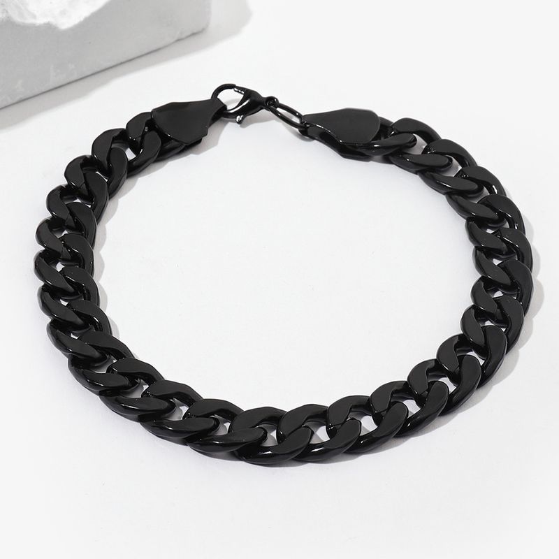 Braccialetto versatile tridimensionale da uomo con catena cubana semplice e liscia, stile hip-hop_voghion.com