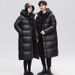 Men's Clothing Gold Couple Style Hooded Winter Clothing New Cotton Padded Jacket For Men And Women With Thickened Knee Length Cotton Padded Jacket_voghion.com