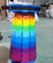 Outdoor Folding Stool Beach Folding Chair Adjustable Telescopic Stool Rainbow Folding Stool Plastic Fishing Net Red Small Stool_voghion.com