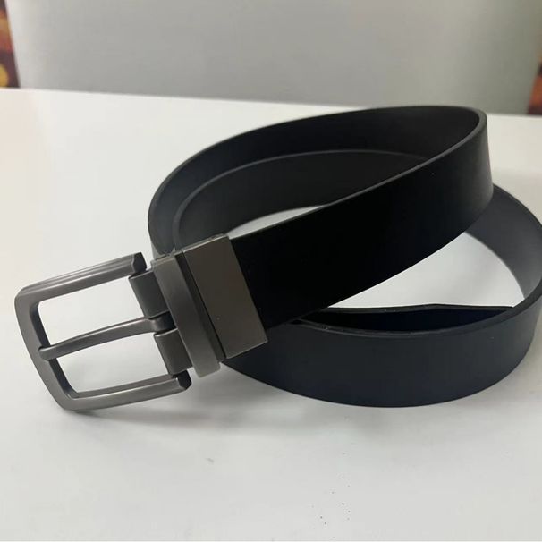 Neuer Modetrend, einfacher doppelseitiger Herren-Freizeitgürtel mit drehbarer Nadelschnalle, vielseitiger Hosengürtel_voghion.com