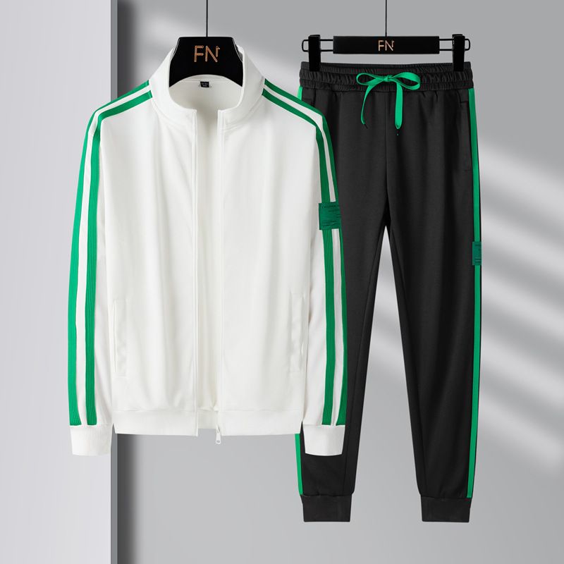 2023 frühjahr EINE Herbst Sport Set Männer der Sport Freizeit Pullover Hosen Set Strickjacke Zipper Zwei Stück Set Männer der mode_voghion.com