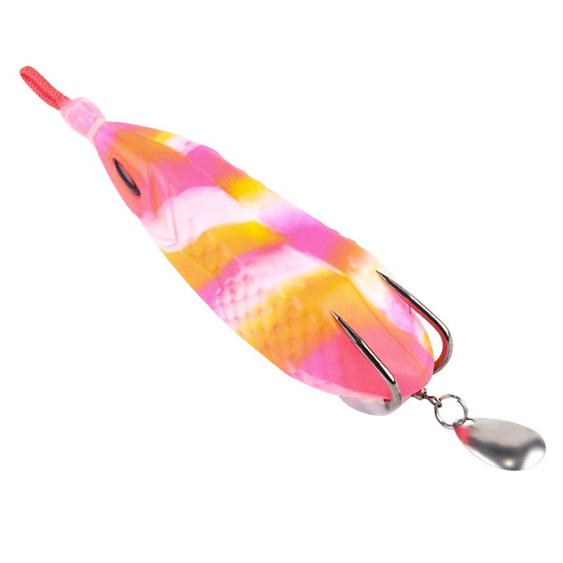 Lure Bait Bionic peldošs ūdens modificēts indes krupis gumijas sequin pērkons varde 9,5 cm/16g Boxed Makšķerēšanas rīks Black Fish_voghion.com