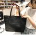 Women's 2024 New Trend Large Capacity Tote Shopping Big Woven Commuter Shoulder Underarm Bag_voghion.com