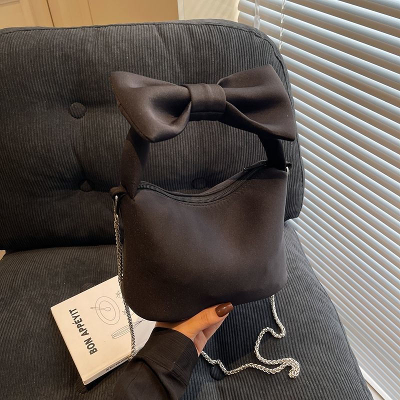 Bolsa de ombro pequena de alta qualidade com laço grande, bolsa de pulso portátil, fashion, versátil, lazer, diária, personalizada_voghion.com