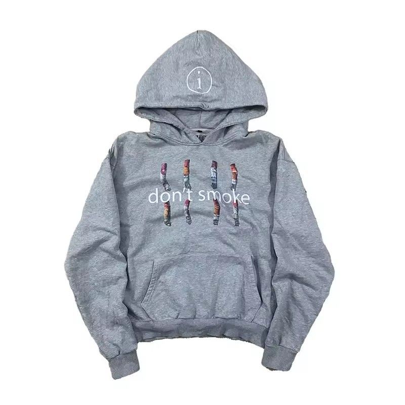Erkek Giyim Sokak Retro Hip Hop Harf Baskılı Sweatshirt_voghion.com