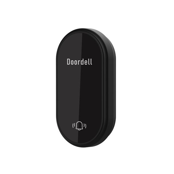 Selbstversorgende kabellose Türklingel mit 38 Melodien – Wasserdichtes Acryl, 200 m Reichweite, keine Batterien erforderlich (LC08B, Weiß/Schwarz)_voghion.com