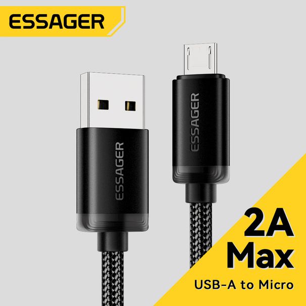 Cavo dati di ricarica rapida Essager per Xiaomi Realme Huawei OPPO Samsung Cavo di ricarica per telefono cellulare Cavo micro USB_voghion.com