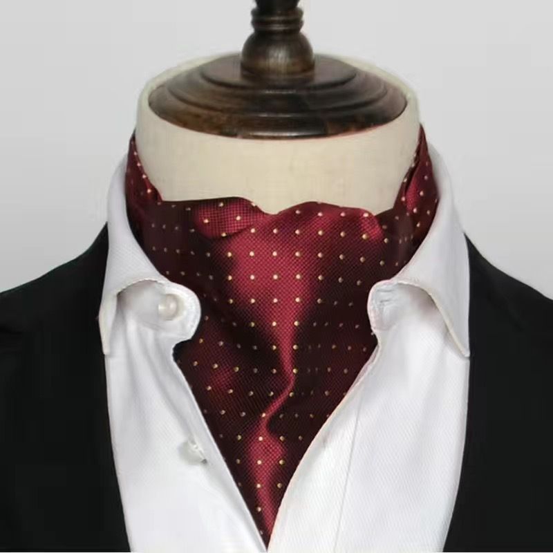 Takım Elbise Kravat İngiliz İş Resmi İpek Trend Erkek Gömleği Paisley Polyester Eşarp_voghion.com
