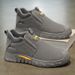 2025 Spring New Style One Step Soft Bottom Sports Dad Anti Dirty Construction Site Labor Protection Men's Shoes_voghion.com