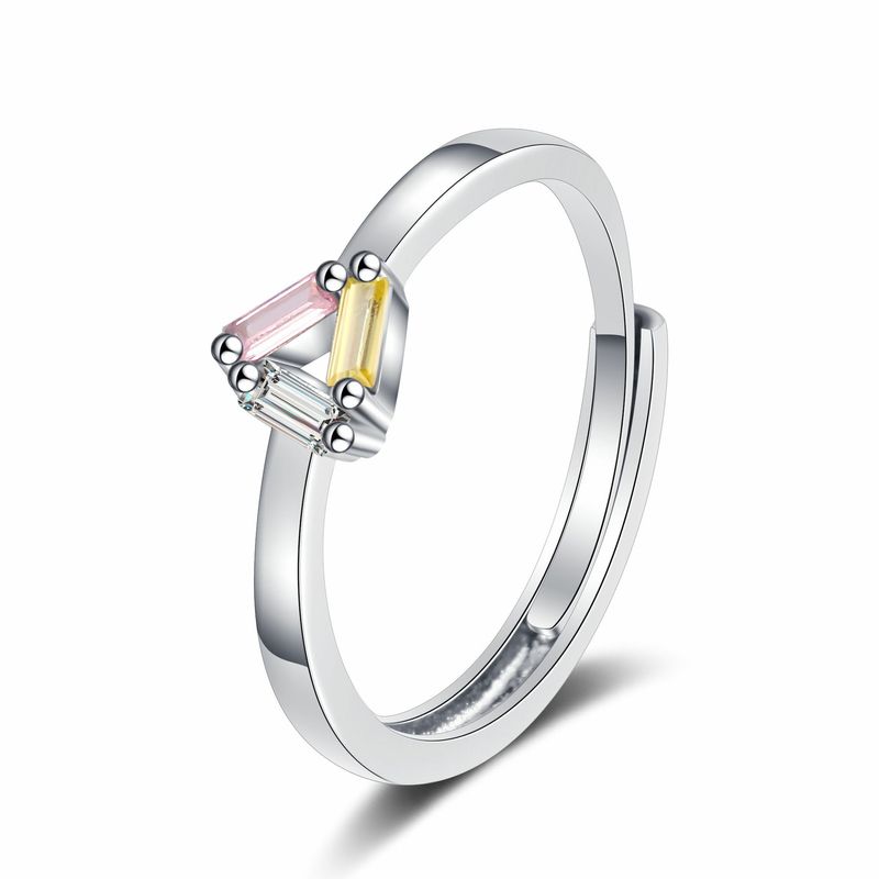 New Color Zircon Ring, Women's Tide Simple Fashion Temperament Versatile Adjustable Ring_voghion.com