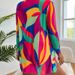 Women's irregular printing and dyeing multi-color long-sleeved long summer swimming mesh clothes_voghion.com