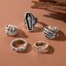 Punk Religione Teschio Anelli Set per Donne Uomini Argento Colore Metallo Gotico Scheletro Grim Reaper Anelli Gioielli_voghion.com