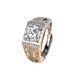 Klassisches Design Simulierter Karatdiamant Vielseitiger Mode Hohlzirkon Herrenring_voghion.com