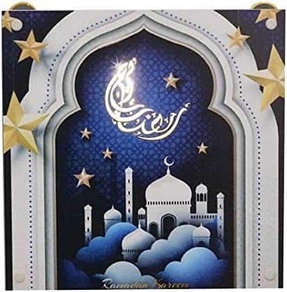 Lampe LED décorative pour l'Aïd Ramadan Mubarak, luminaire décoratif pour l'Aïd, luminaire décoratif pour la maison, idéal pour un festival islamique_voghion.com