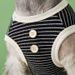 Gilet in maglia a righe semplice per cani e gatti, sottile e traspirante, in stile coreano, per cani di peluche._voghion.com
