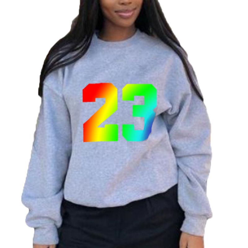 Suéter feminino de manga comprida casual com capuz estampado solto e versátil_voghion.com