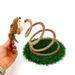 Plush Sparrow Steel Wire Teaser Wan Self-Entertainment Boreom Relief Toy Spiral Spring Roun Plate Cat Scratching_voghion.com