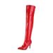 32/48 Übergröße Damenschuhe Pole Dance Einfache High Heels Overknee Lange Stiefel_voghion.com