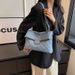 Borsa a tracolla casual da donna in denim, piccola, profumata, di grande capacità, alla moda e alla moda_voghion.com
